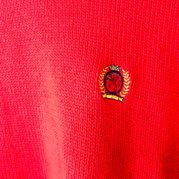 Tommy Hilfiger Logo Sweater Red Men’s Large - Picture 2 of 4